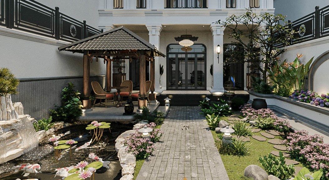 Cảnh quan hồ cá Đông Dương